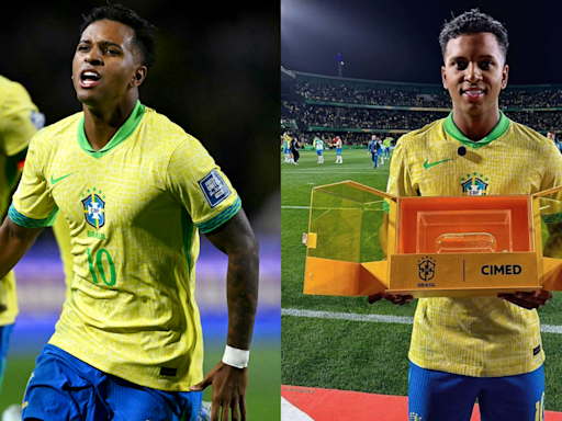 'Home for his hamster' - Rodrygo receives bizarre man of the match award after starring for Brazil with fans joking prize looks like a 'science project' | Goal.com English Bahrain