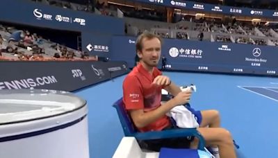 Watch: Daniil Medvedev delivers stunning rant during Beijing loss: Why pay for this!?