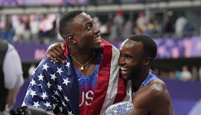 Team USA's Grant Holloway wins Olympic gold medal in 110 hurdles: 'I'm a fireman'