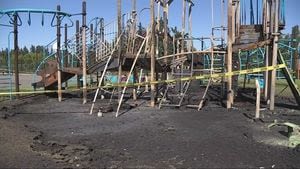 Phantom Lake playground burns down again, police investigating it as a possible arson