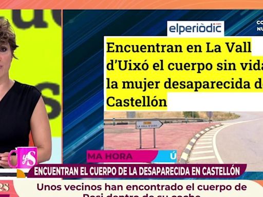 Última hora: encuentran el cuerpo sin vida de la mujer desaparecida de Castellón