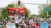 Hundreds gather for International Workers' Day at Oregon State Capitol