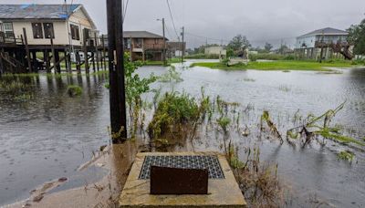 Rising Storm Water From Francine Threatens Marina on Louisiana Coast