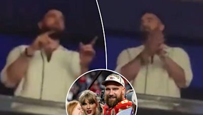 Travis Kelce dances at Taylor Swift’s Eras Tour show in Paris