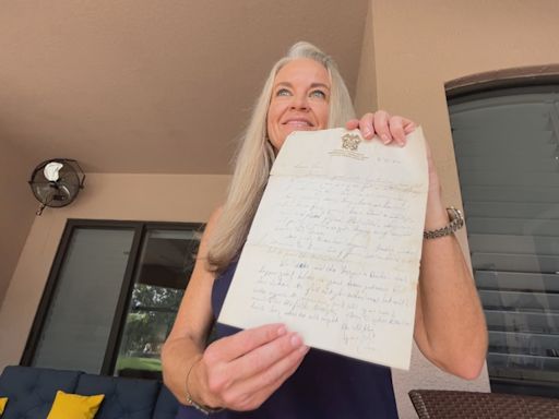 Florida woman finds WWII-era message in a bottle while cleaning up storm debris