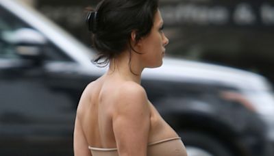 Kanye West's wife Bianca Censori flashes underwear in nude dress