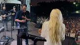 Gwen Stefani Surprises Husband Blake Shelton with a Birthday Cake – and Serenade! – on Stage