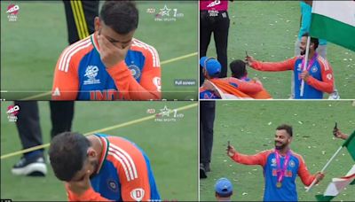 'Who said men don't cry': Virat Kohli cries as he video calls Anushka Sharma and kids Akaay, Vamika after India wins T20 WC [Watch]