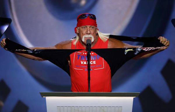 Let Trump-o-mania make America great again! Hulk Hogan rips off his shirt in wild RNC speech