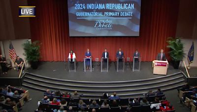 PRIMARY 2024: Indiana’s GOP gubernatorial candidates focus on moderator, not Braun, during final debate - The Republic News