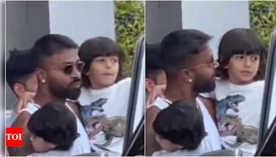 Hardik Pandya and son Agastya reunite for the first time after Natasa Stankovic divorce | Hindi Movie News - Times of India