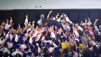 Phoenix Lead Singer Thomas Mars Crowd Surfs Through Team USA at 2024 Paris Olympics Closing Ceremony