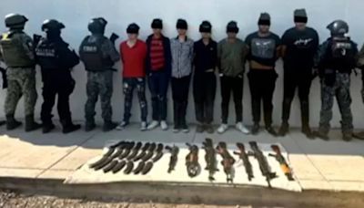 Caen 11 del CJNG en Zacatecas, les aseguraron vehículos y armas; algunos son menores de edad