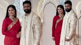 Katrina Kaif keeps it classic in red Sabyasachi saree and Vicky looks dreamy in ivory sherwani at Anant-Radhika wedding