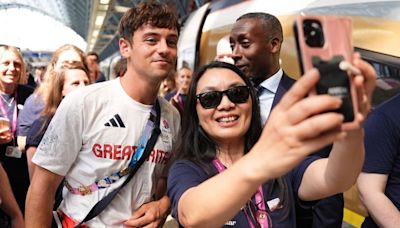 Team GB return: Olympics stars given heroes' welcome as Tom Daley leaves medal in Paris