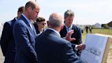 Prince of Wales plays volleyball during Cornish beach visit