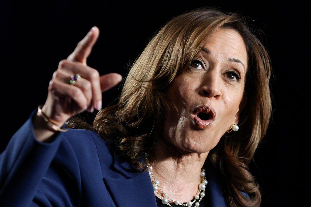 Kamala Harris slams Trump at first rally as he hits back