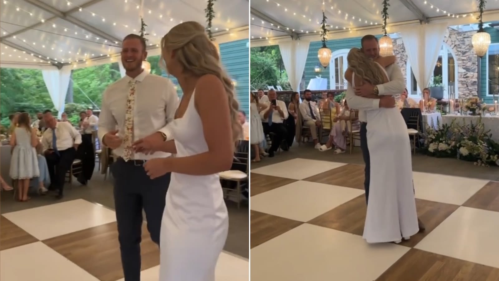 Sister surprises big brother with a sibling dance at her wedding: 'Not a dry eye'