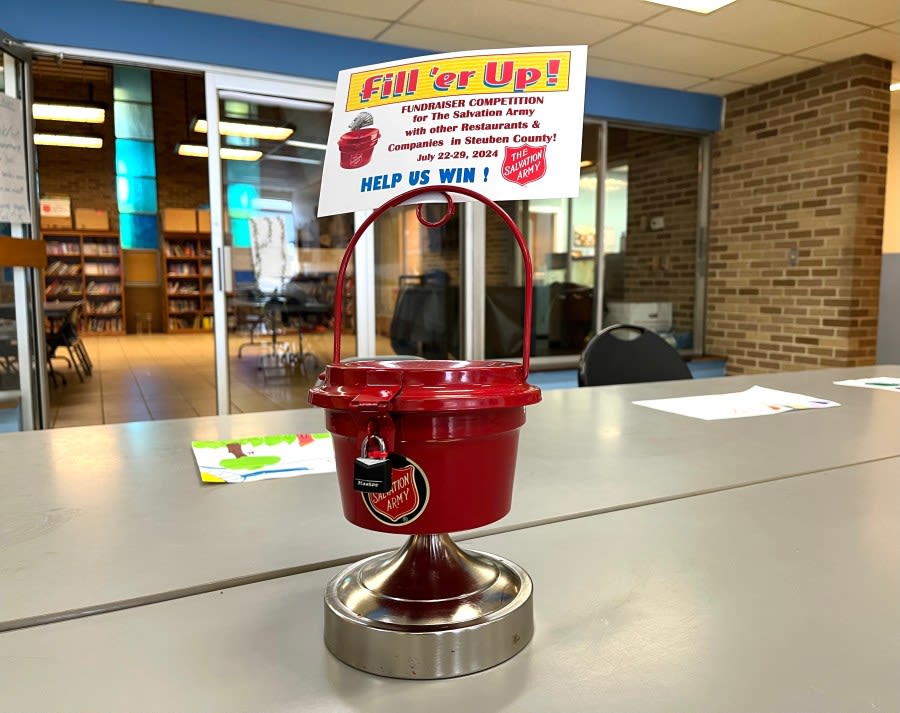 Salvation Army Corning’s Red Kettles out now, fundraising down.