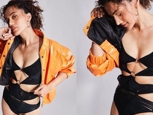 Taapsee Pannu sets the internet ablaze in a black cut-out monokini