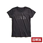 EDWIN 涼感圓領短袖T恤-女-黑色