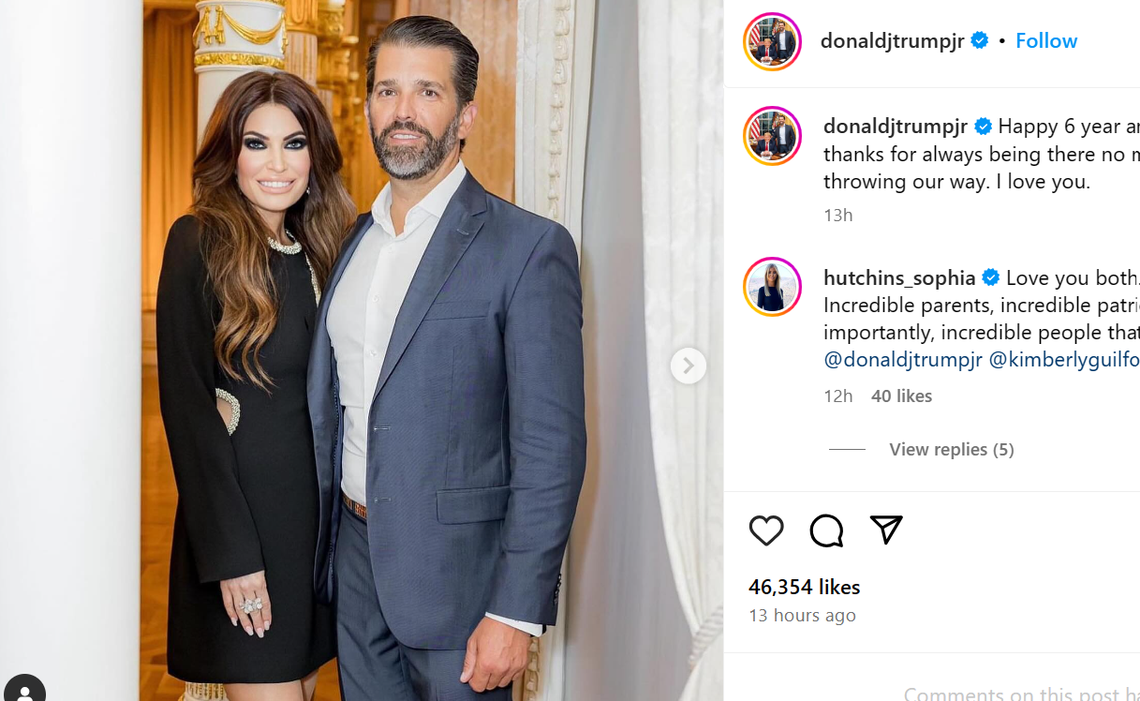 ‘When’s the wedding?’ Donald Trump Jr. posts about anniversary, and folks had questions