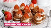 High tea party: Mini biscuit cakes