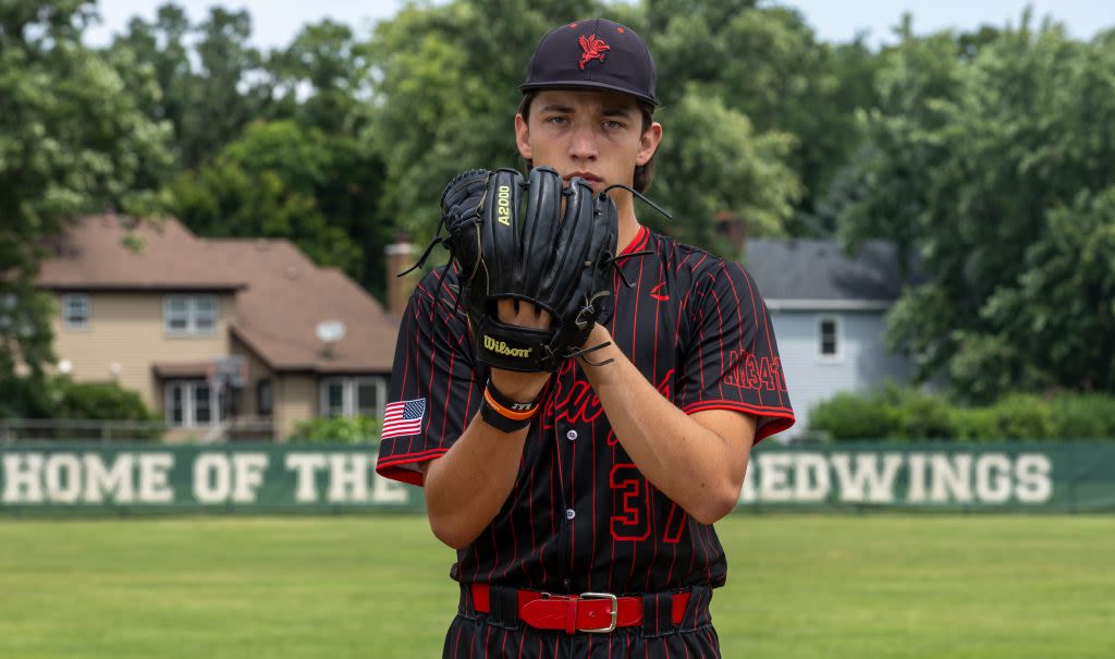 Benet’s Jake Rifenburg doesn’t just deliver good pitches. Northwestern commit knows when to jump on one too.