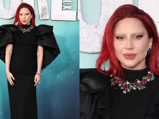 Lady Gaga debuts red hair at LA premiere of Joker: Folie à Deux