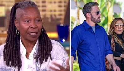 Whoopi Goldberg defendió las muestras de afecto de Ben Affleck y J.Lo mientras negocian su divorcio