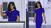 J.D. Vance’s Wife Usha Opts for Off-the-Rack, Cobalt Blue Dress for Speech at the RNC