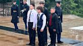 Local students place wreaths at the Tomb of the Unknown Soldier