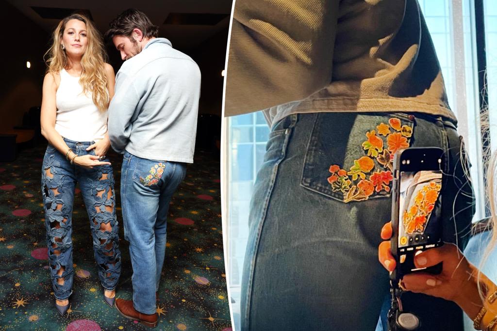 Blake Lively reveals she ‘handmade’ her ‘It Ends With Us’ co-star’s floral jeans