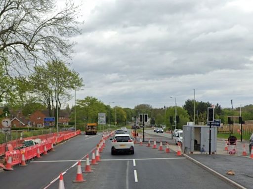 Crash closes major Shrewsbury road in one direction near retail park