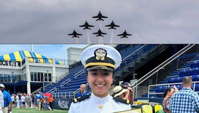 Lagunera Andrea García se gradúa de la Escuela Naval de los Estados Unidos