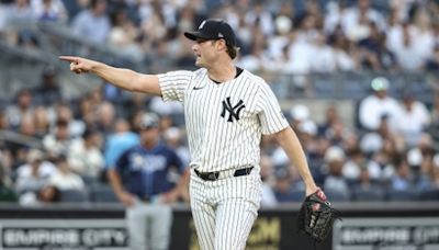 Yankees turn to Gerrit Cole for clincher after late rally by Aaron Judge, Juan Soto falls short