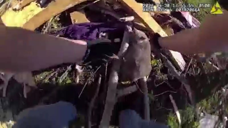 Body cam footage shows Wabaunsee County deputy finding cat, man following tornado