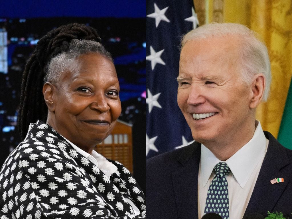 Whoopi Goldberg says she'd vote for Biden even if he 'pooped his pants' or 'can't put a sentence together'