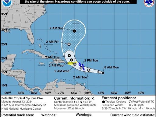 Ernesto tracked by National Hurricane Center; Puerto Rico under tropical storm warning