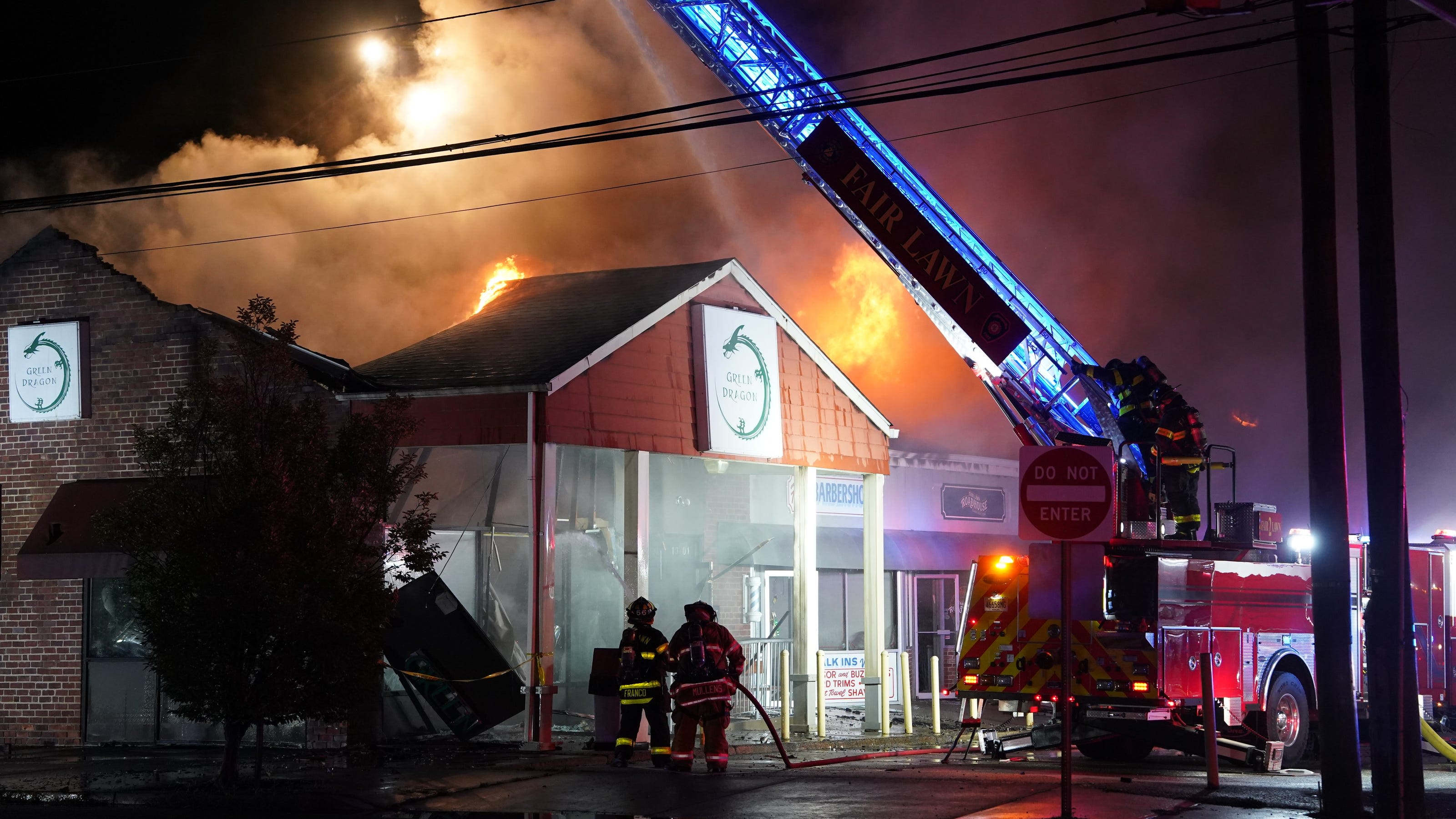 Fire at strip mall in Fair Lawn heavily damages businesses