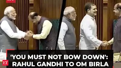 'You bowed down when shaking hands with PM': Rahul Gandhi to LS Speaker, Om Birla responds