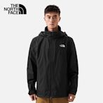 【The North Face 官方旗艦】北面男款黑色防水透氣連帽衝鋒衣｜7WCUJK3