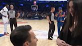 Knicks Star Julius Randle Caught in Heated Conversation with Referee During This Couple's Courtside Proposal