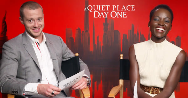 The Stars of A Quiet Place: Day One Talk Scariest Movie Scenes and Perfect Scared Faces