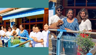 Ram Charan enjoys an Indian meal with wife Upasana at a popular restaurant in London