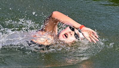 Olympic marathon athletes spend hours swimming in the Seine amid concern over bacteria