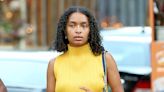 Yara Shahidi Straps Into Chunky Velcro Sandals & Yellow Lettuce Top With Mother Keri Shahidi