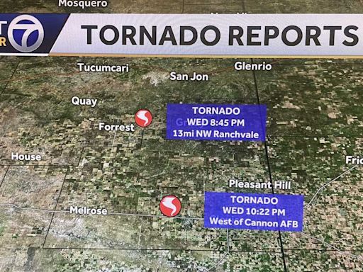 Tornadoes touched down in New Mexico during severe storm