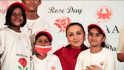 Rani Mukerji celebrates World Rose Day with cancer-affected children