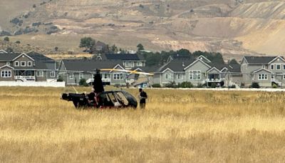 Helicopter crashes in Herriman field after mechanical issue